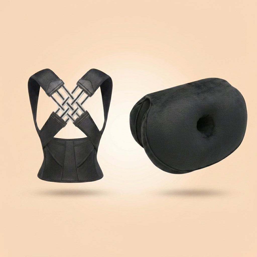 Duo Confort : ceinture Noir, coussin Noir