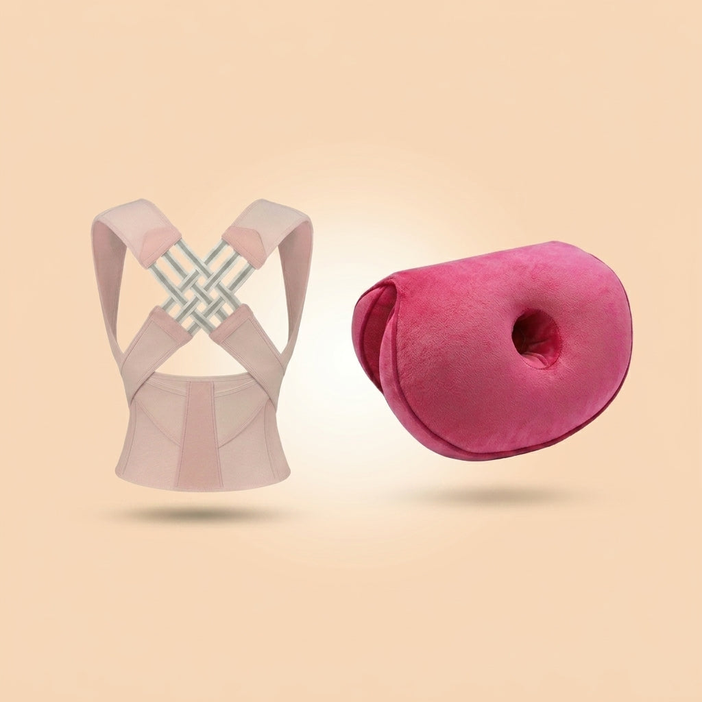 Duo Confort : ceinture Rose, coussin Rose